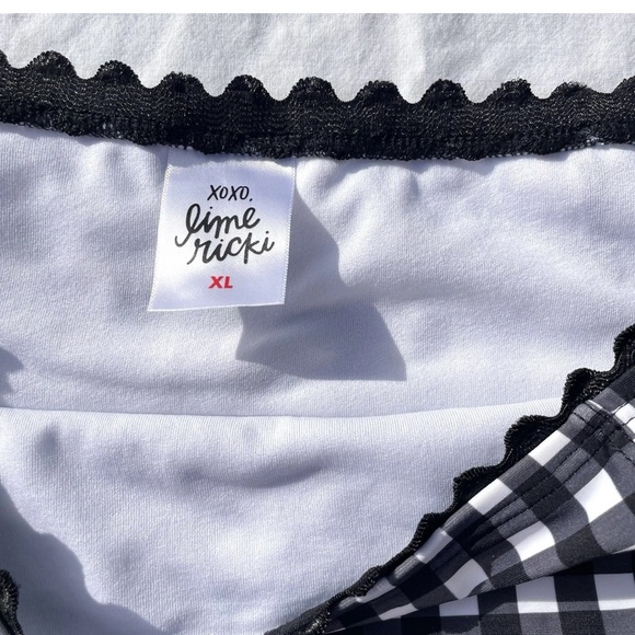Lime Ricki Black and White Gingham Bikini Set - Picture 9 of 9